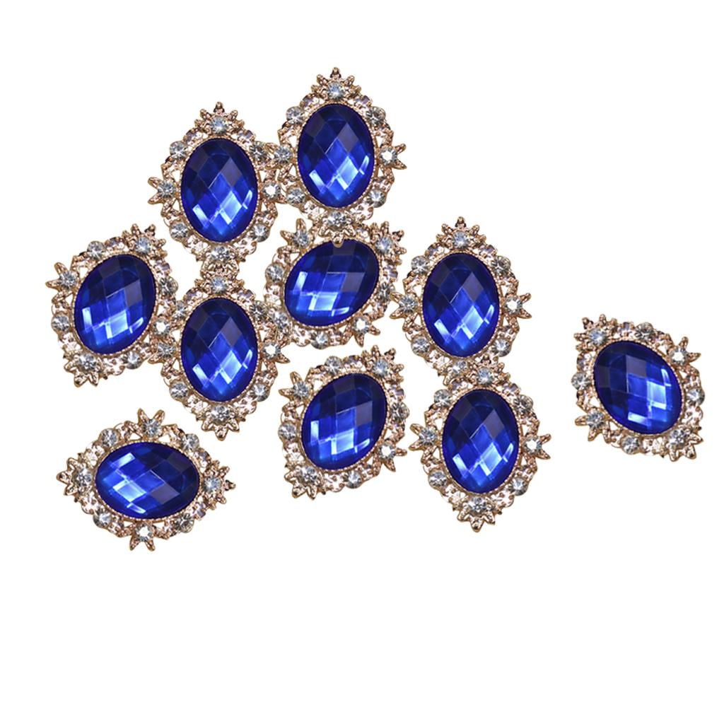 Embellishment Glue Craft - Bottoni ovali con strass e retro